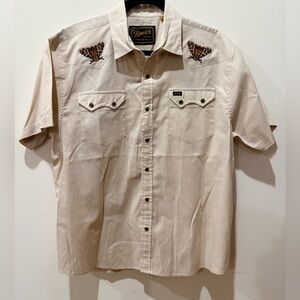 Howler Brothers - Twilight Flight Microstriped Gaucho Style Snapshirt - MEDIUM